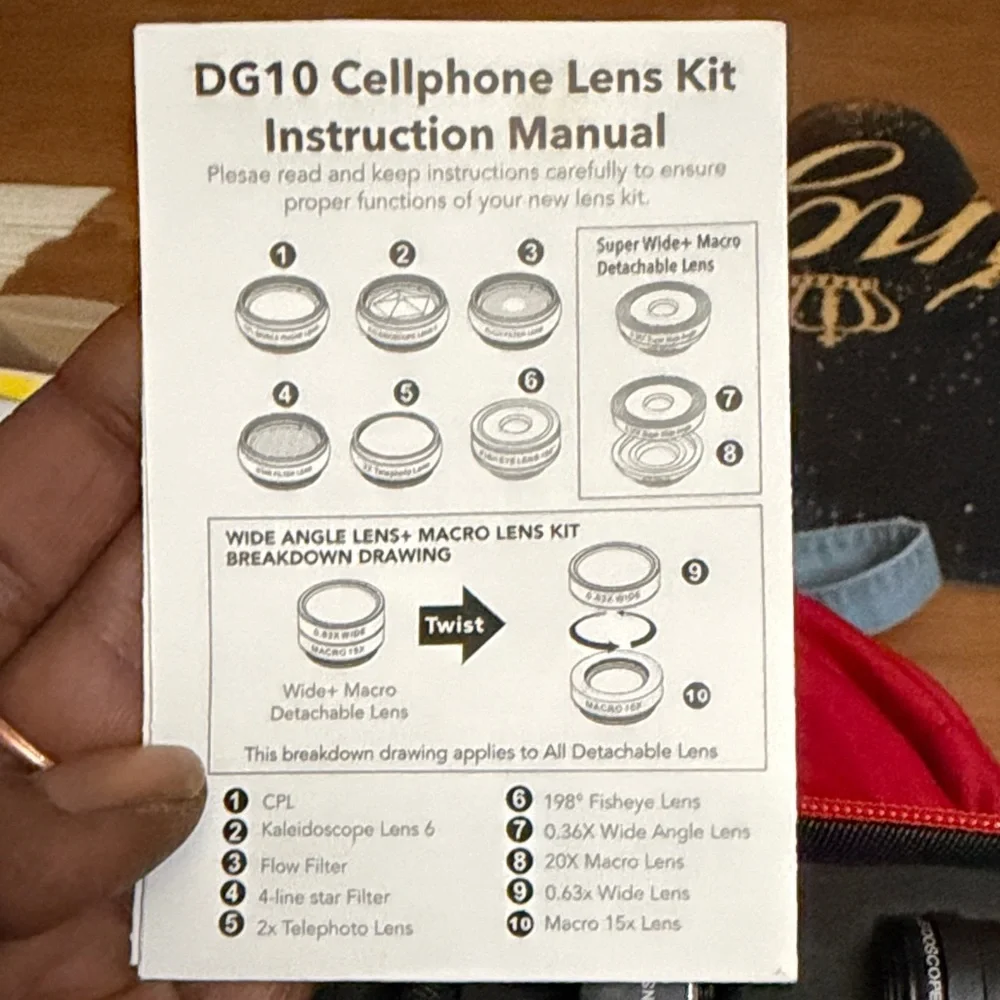 💥NI💥 10 in 1 Cellphone Lens Kit